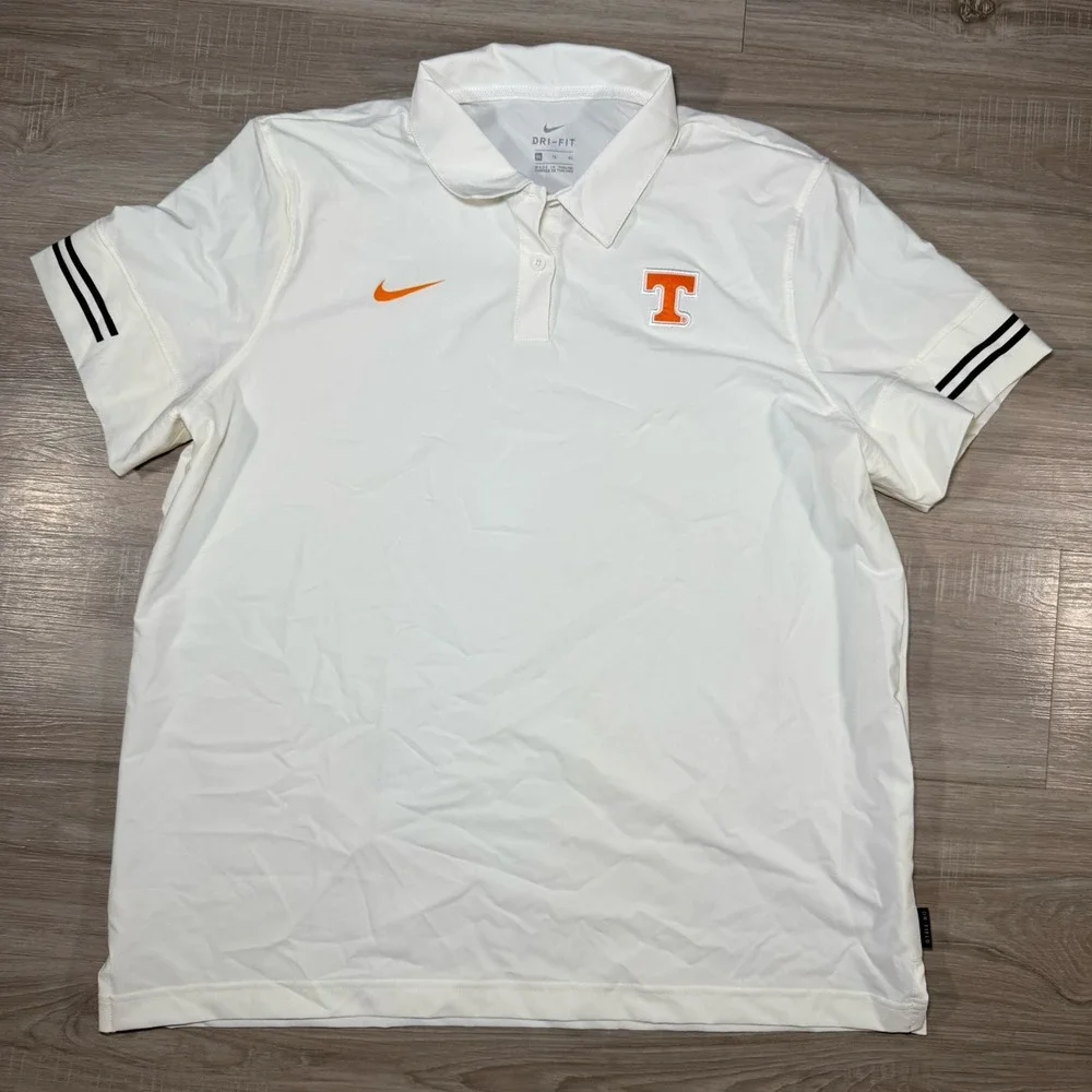 Tennessee Vols Nike On-Field Dri Fit Coaches Polo‎ White Womens XL Performance